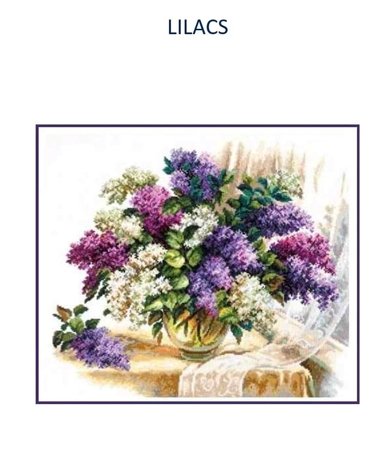 Borduurpatroon Lilacs, Verzenden, Nieuw, Patroon