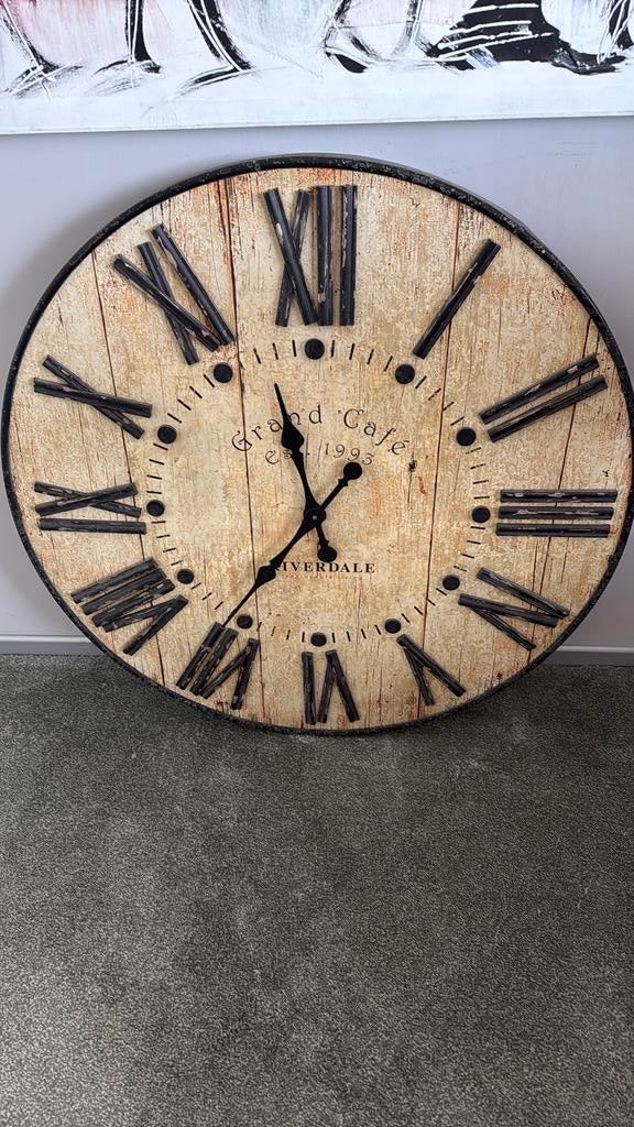 Grote riverdale  klok, Huis en Inrichting, Ophalen, Gebruikt, Wandklok