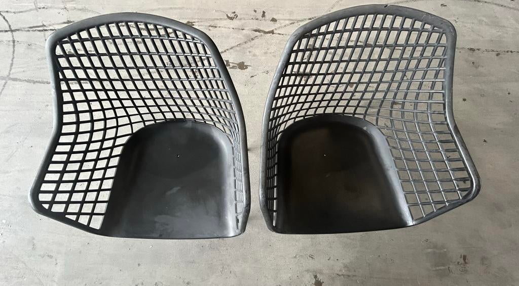 2 zwart Intratuin webbing tuinstoelen stoelen, Ophalen of Verzenden, Kunststof