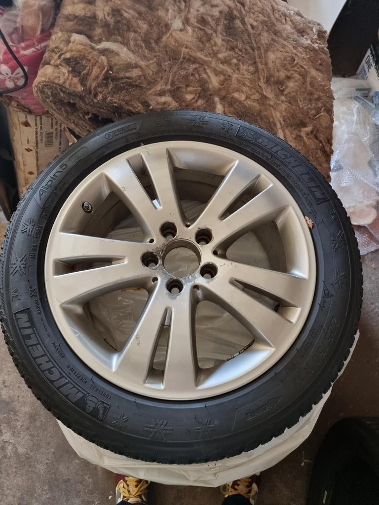 Winterbanden Michelin 225/50/17 met velgen 5x112, Auto-onderdelen, Banden en Velgen, 255 mm, Banden en Velgen, Nieuw, 17 inch