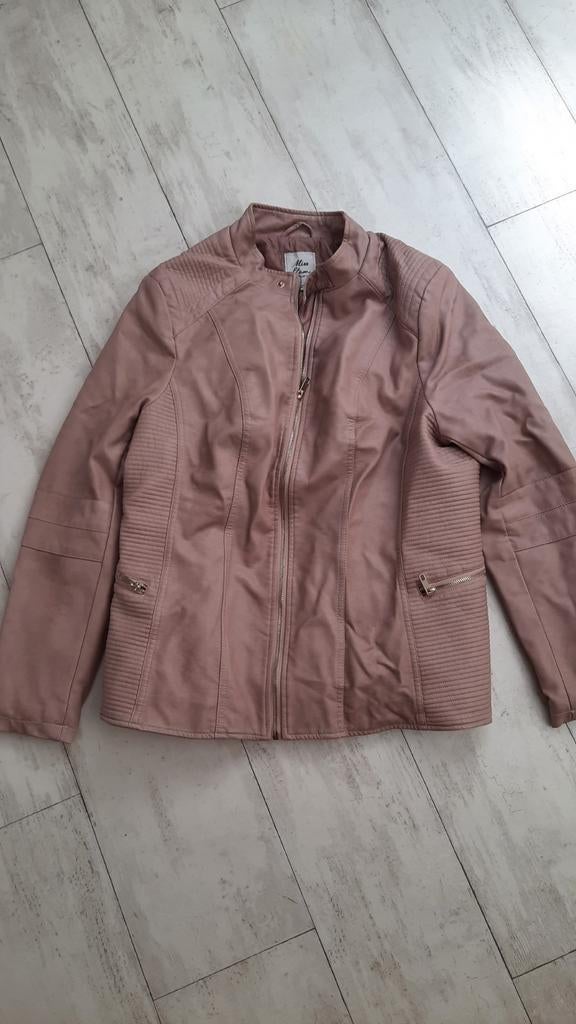 Kunst leer  oud roze Etam tussenjas maat 46, Kleding | Dames, Maat 46/48 (XL) of groter, Ophalen of Verzenden, Zo goed als nieuw