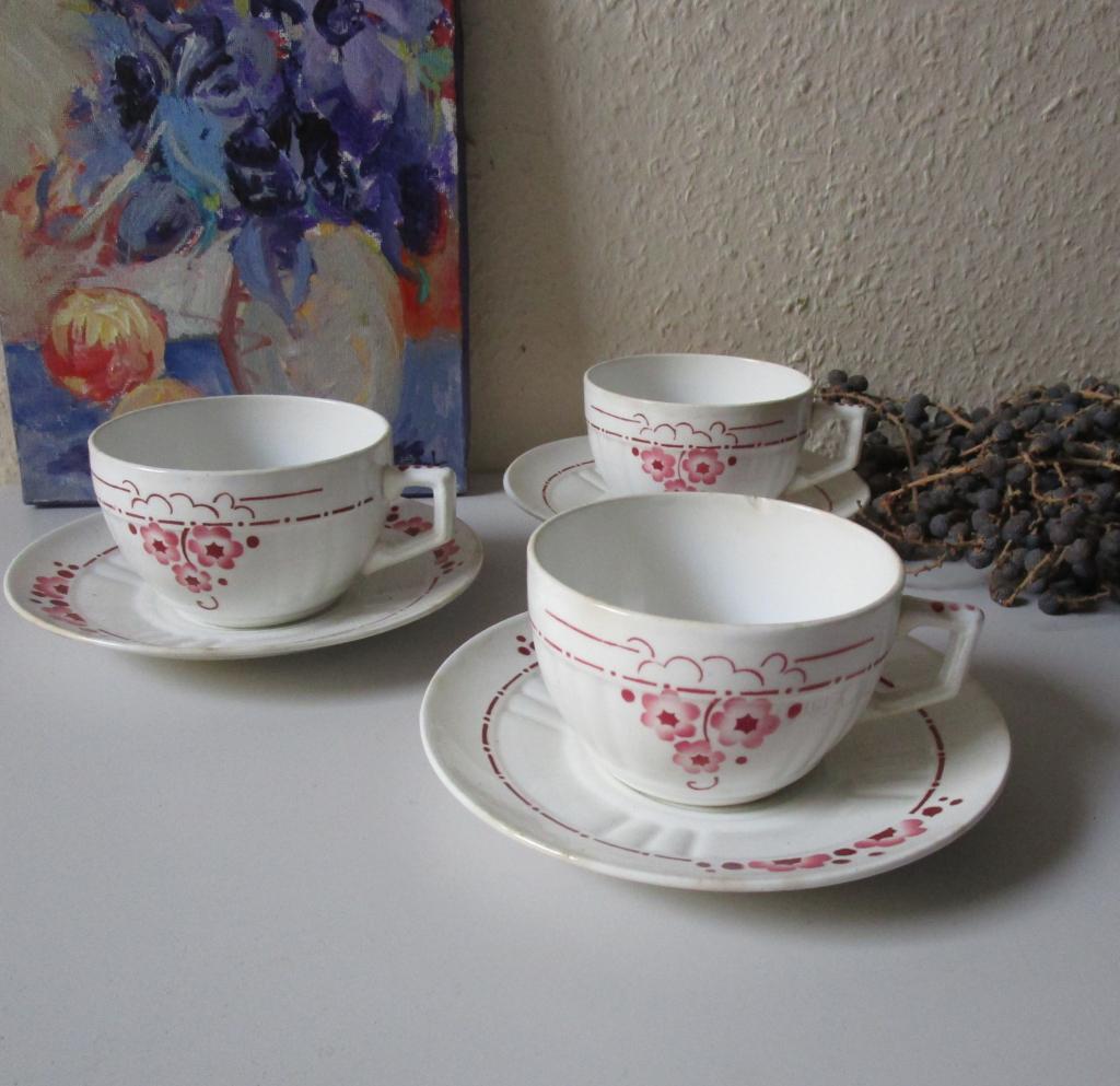 Set oude kop en schotels BFK, Ophalen of Verzenden