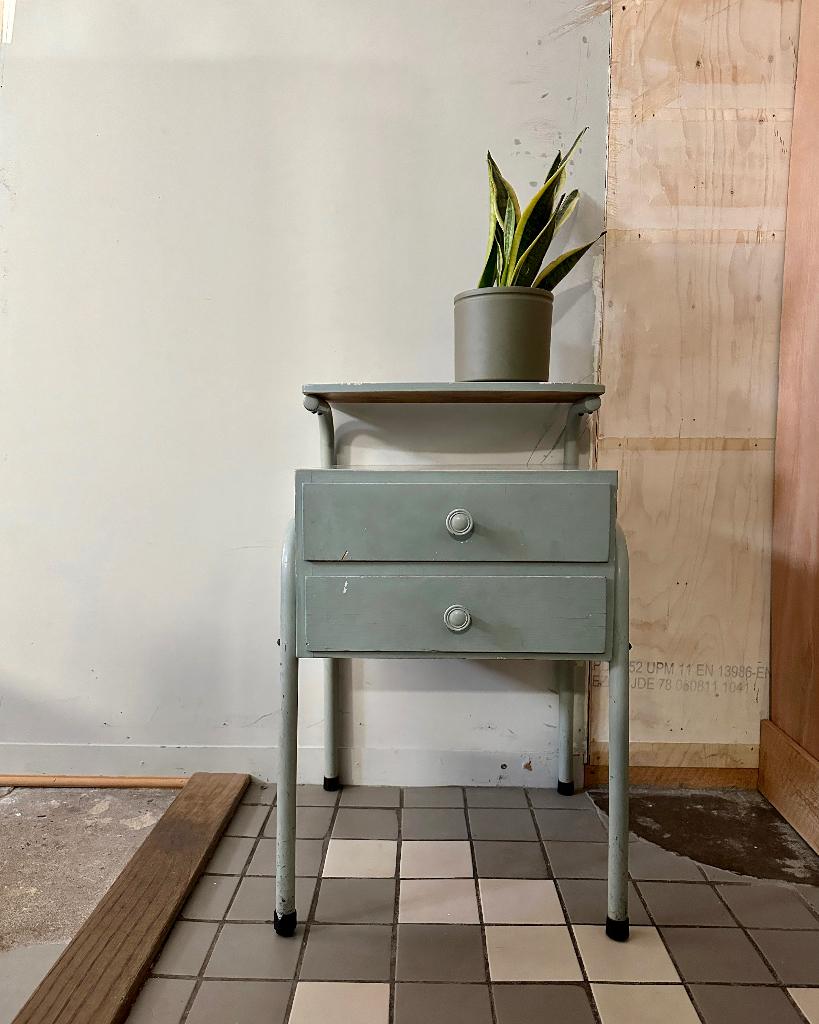 Vintage design Auping nachtkastje, jaren 50, midcentury, Ophalen, Gebruikt, Minder dan 45 cm, -