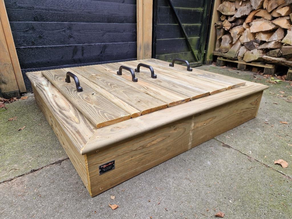 HOUTEN ZANDBAK 120x200 incl deksel kant en klaar geleverd, Ophalen, Nieuw