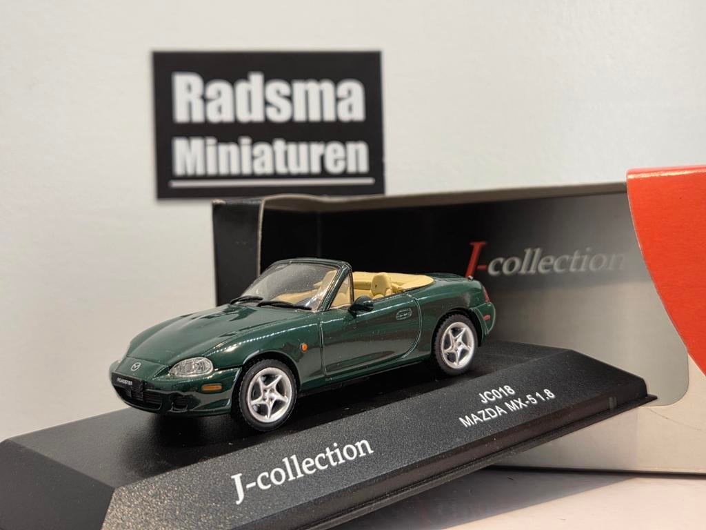 Mazda Mx-5 NB - Groen - 1:43 J-Collection (kyosho), Auto, J-Collection, Ophalen of Verzenden, Zo goed als nieuw