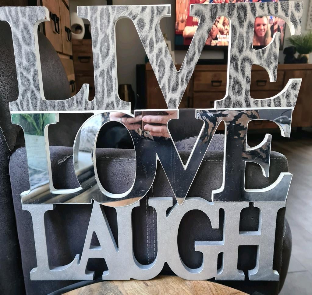 Decoratie live love laugh, Ophalen of Verzenden