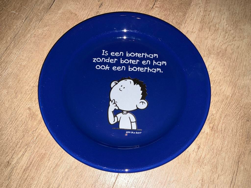 6 Blue Band ontbijtborden uit 2000 met leuke teksten, Keramiek, Nieuw, Ophalen of Verzenden, Bord(en)