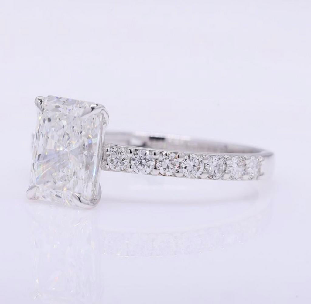 1.85ct Lab Diamanten Ring D VS2 IGI Gecertificeerd 14K Goud, Nieuw, Ophalen of Verzenden, 17 tot 18, Met edelsteen