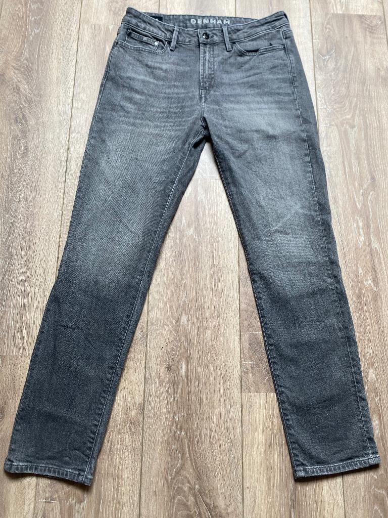 Denham jeans rechte pijp grijs hogere taille W29/L30 = 38/M, Denham, Verzenden, Nieuw, W28 - W29 (confectie 36)