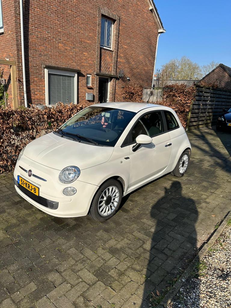 Fiat 500 1.2 AUT 51KW 2010 Wit, Auto's, Fiat, 1242 cc, 4 cilinders, Wit, Origineel Nederlands