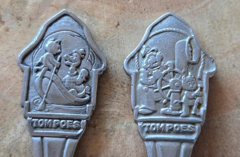 Vintage Sola Tom Poes kinderbestek- G Sola Z (massief), Antiek en Kunst, Antiek | Bestek, Ophalen of Verzenden