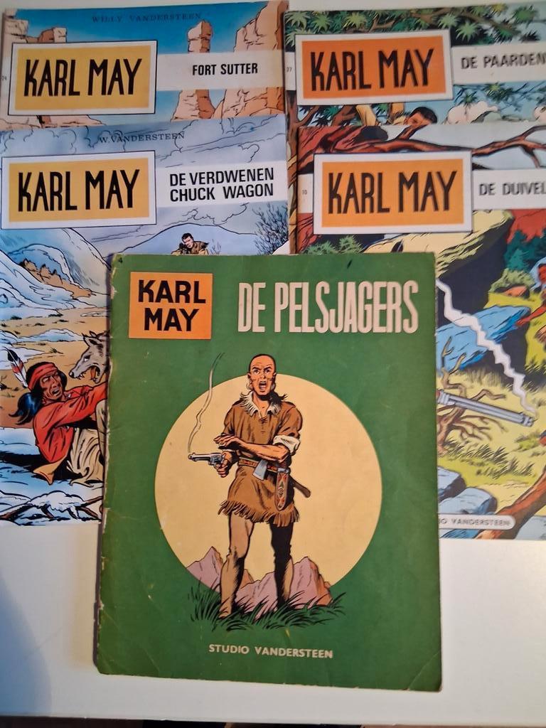 Karl May - 5 stuks 1e en 2e reeks waaronder 1e drukken, Boeken, Meerdere stripboeken, Ophalen of Verzenden, Gelezen, Willy Vandersteen