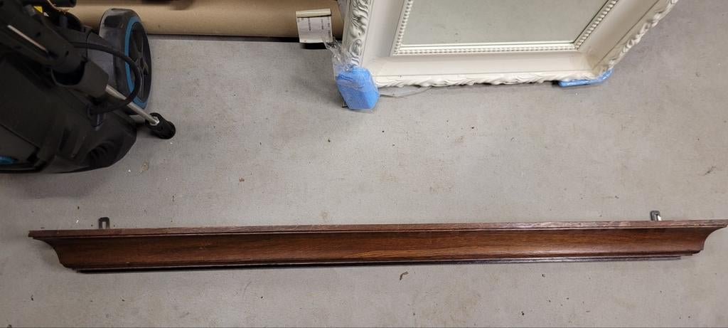 Schuuropruiming! eiken planchet console 142Lx10.5D, Ophalen