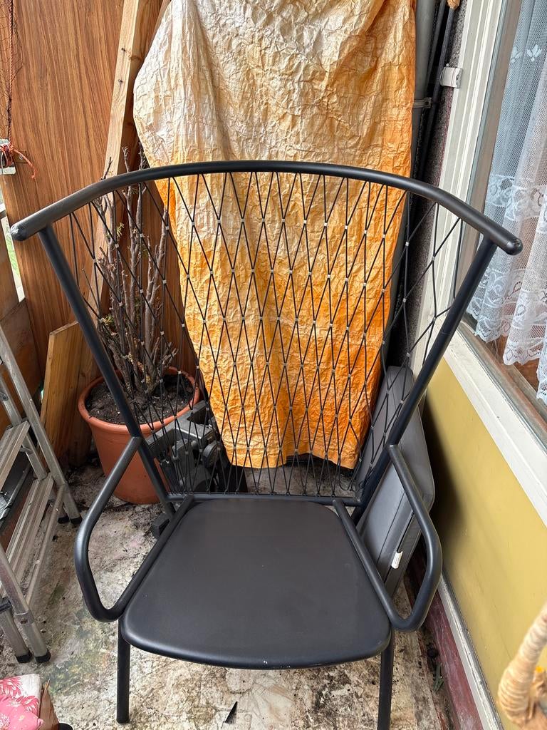 Emu Nef Armchair - Tall Back, Zwart, Ophalen, Gebruikt, Zwart, Metaal