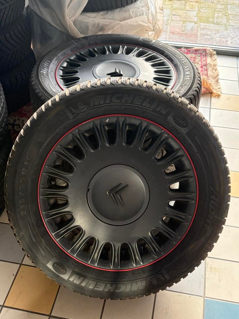 215/55R16 Michelin Alpin Winterbanden met Velgen, Ophalen of Verzenden, Gebruikt