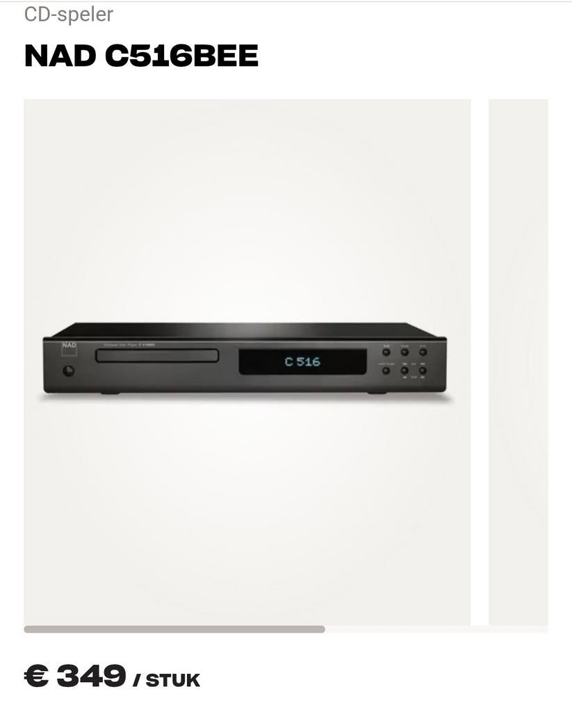 NAD C516 BEE compact disc player, Ophalen of Verzenden, Zo goed als nieuw, Overige merken