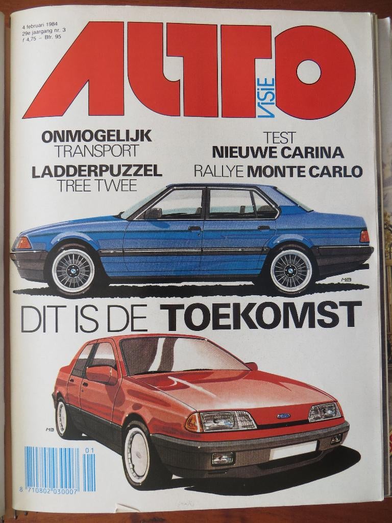 Autovisie 3 1984 Toyota Carina, Rallye Monte Carlo, Golf GTI, Ophalen of Verzenden, Nieuw, Toyota