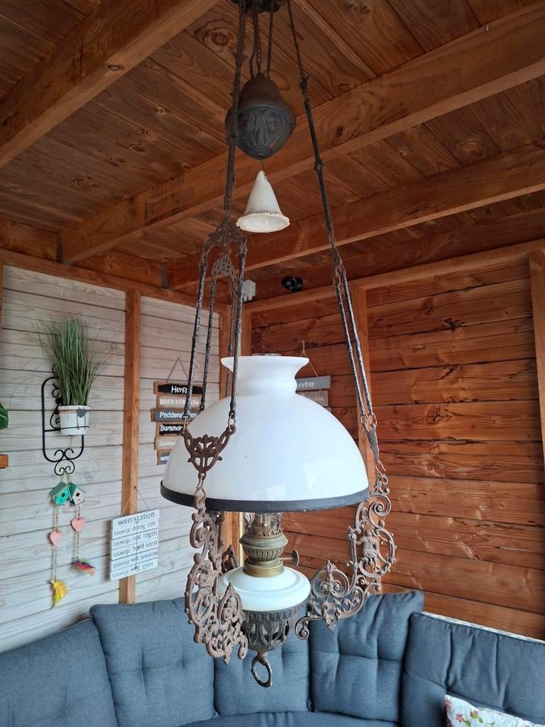 Oude olielamp, Antiek en Kunst, Antiek | Lampen, Ophalen