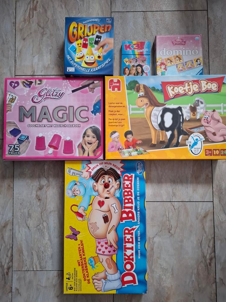 Leuke spelletjes voor jong en oud, Vijf spelers of meer, Ophalen, Gebruikt, Hasbro, Jumbo, King