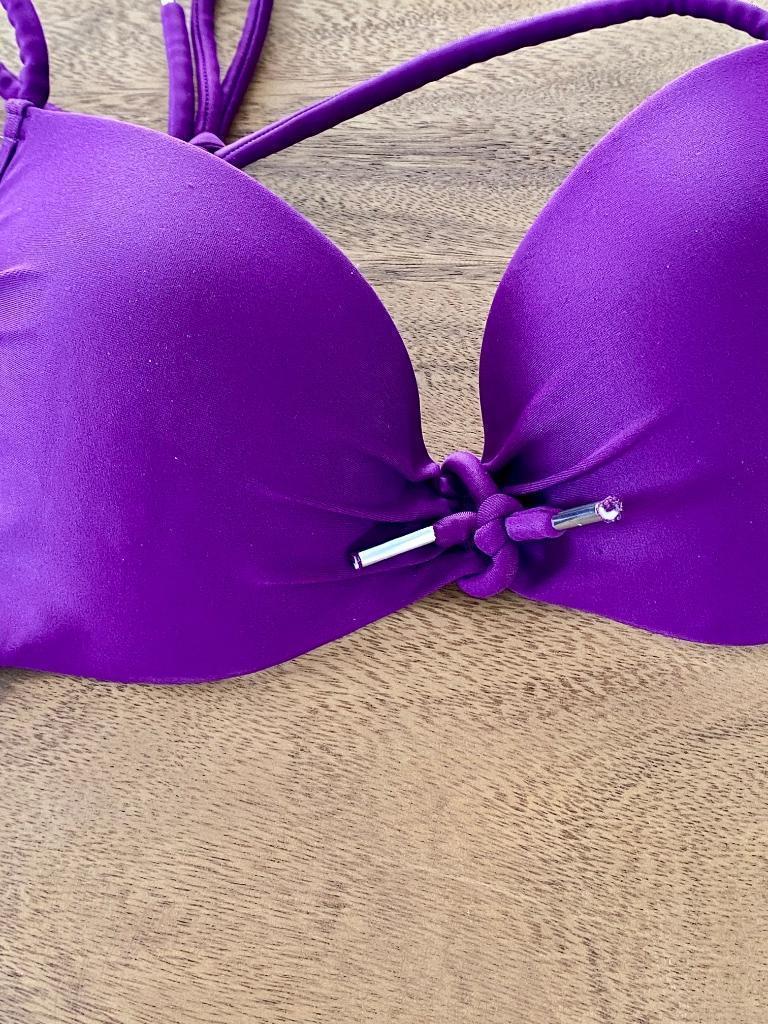 J411 Marlies Dekkers mt. 75C push-up bikini paars maat 36/38, Kleding | Dames, Marlies Dekkers, Paars, Ophalen of Verzenden, Zo goed als nieuw