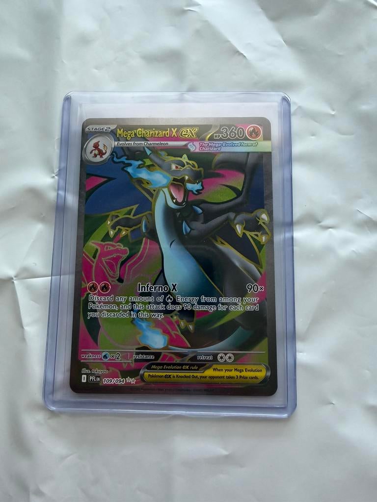 Pokemonkaart Mega Charizard Ex 109/094, Ophalen of Verzenden, Nieuw, Losse kaart, Foil