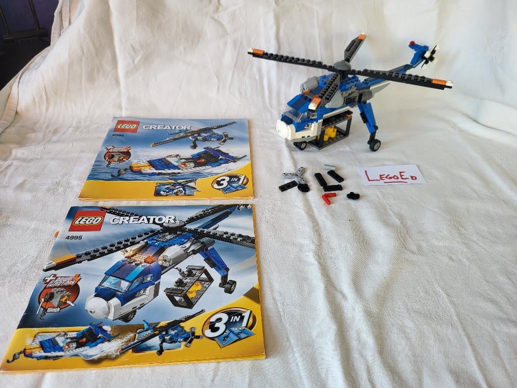 Lego 4995 - Cargo Copter - Creator: Airport, Ophalen of Verzenden, Zo goed als nieuw, Complete set, Lego