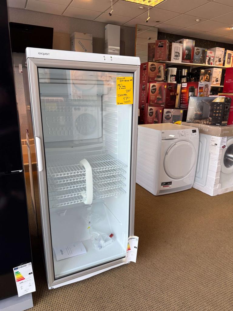 Exquisit  B keus  horeca koelkast met glasen deur, Witgoed en Apparatuur, Koelkasten en IJskasten, Nieuw, Zonder vriesvak, 150 tot 200 liter