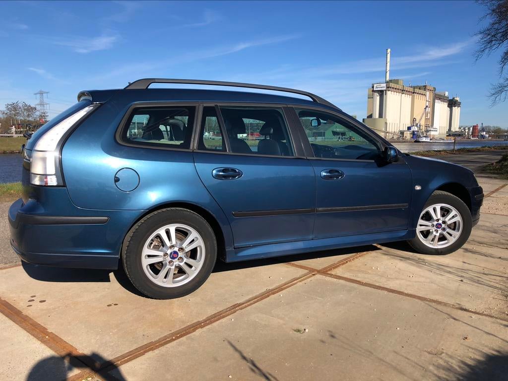 Saab 9-3 1.8 I Estate 2006 Blauw, Auto's, Saab, Stof, Zwart, 4 cilinders, Blauw