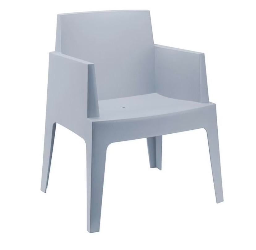 6 Siesta Stoelen - Stapelbaar, Ophalen, Kunststof, Gebruikt, Grijs