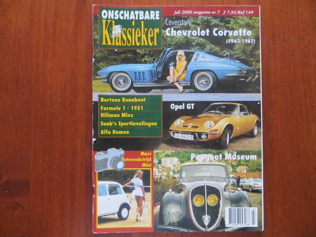 Onschatbare Klassieker 7 2000 Chevrolet Corvette, Peugeot, Ophalen of Verzenden, Zo goed als nieuw, Alfa Romeo