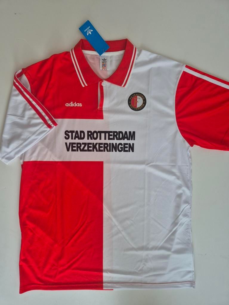 Vintage Feyenoord Thuisshirt - Stad Rotterdam Verzekeringen, Maat XL, Verzenden, Zo goed als nieuw, Shirt