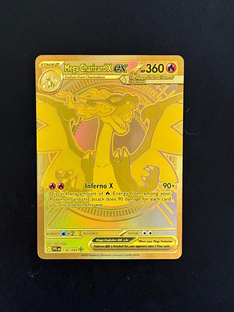 Mega Charizard X ex - Phantasmal Flames, Ophalen of Verzenden, Nieuw, Losse kaart, Foil