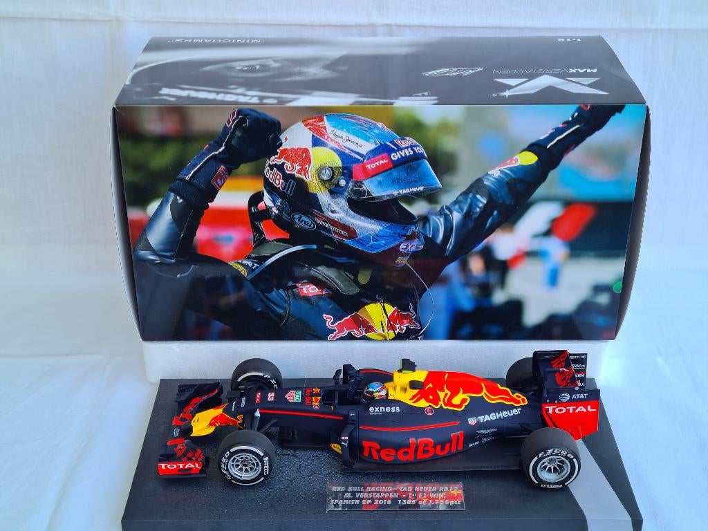 Red Bull Racing RB12 M.Verstappen 1st F1 Win Spain 2016, Verzamelen, Automerken, Motoren en Formule 1, Zo goed als nieuw, Formule 1