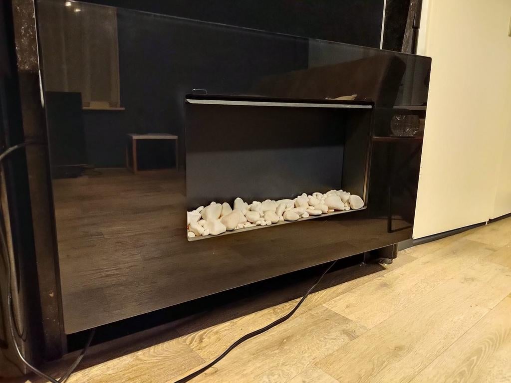 Inbouw Sfeerhaard met Elektrische Verwarming - Valencia, Huis en Inrichting, Haarden, Ophalen of Verzenden, Gebruikt, Inbouwhaard