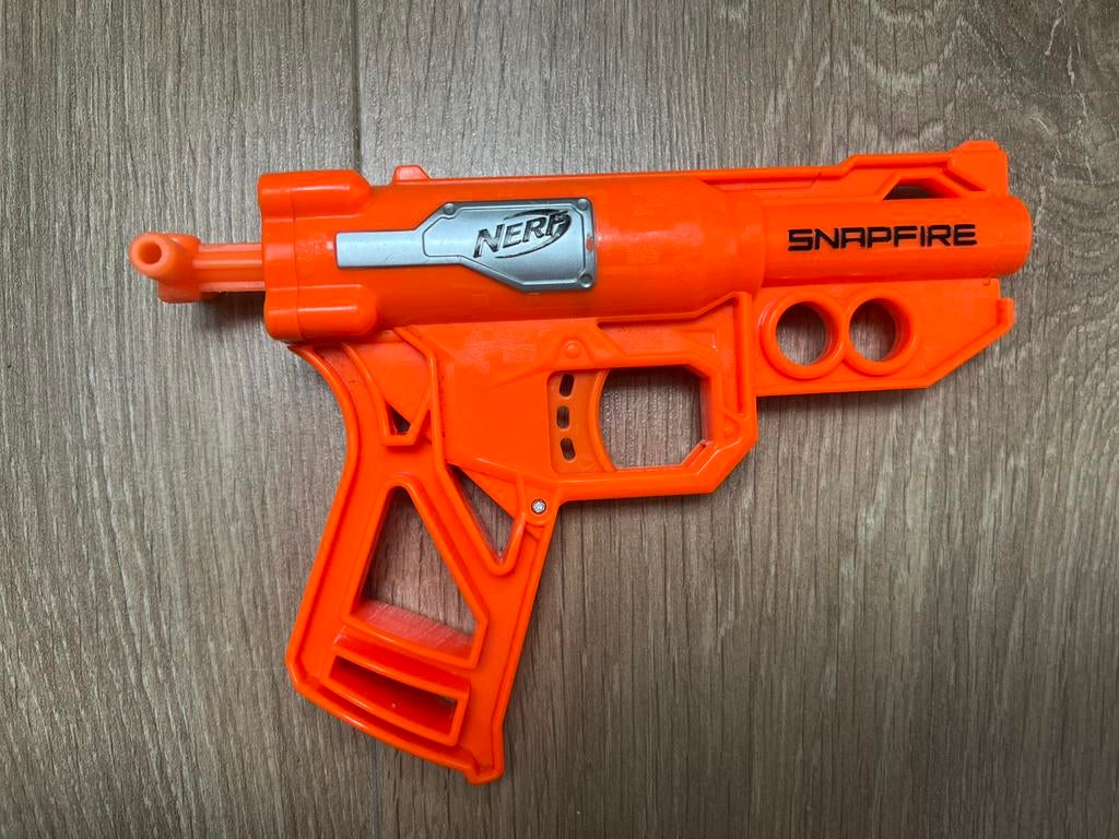Nerf pistool snapfire oranje, Ophalen of Verzenden, Zo goed als nieuw