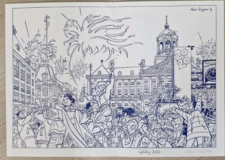 Franka - Nieuwjaarskaart "Gelukkig 2020" (Henk Kuijpers), Ophalen of Verzenden, Overige figuren, Nieuw, Overige typen