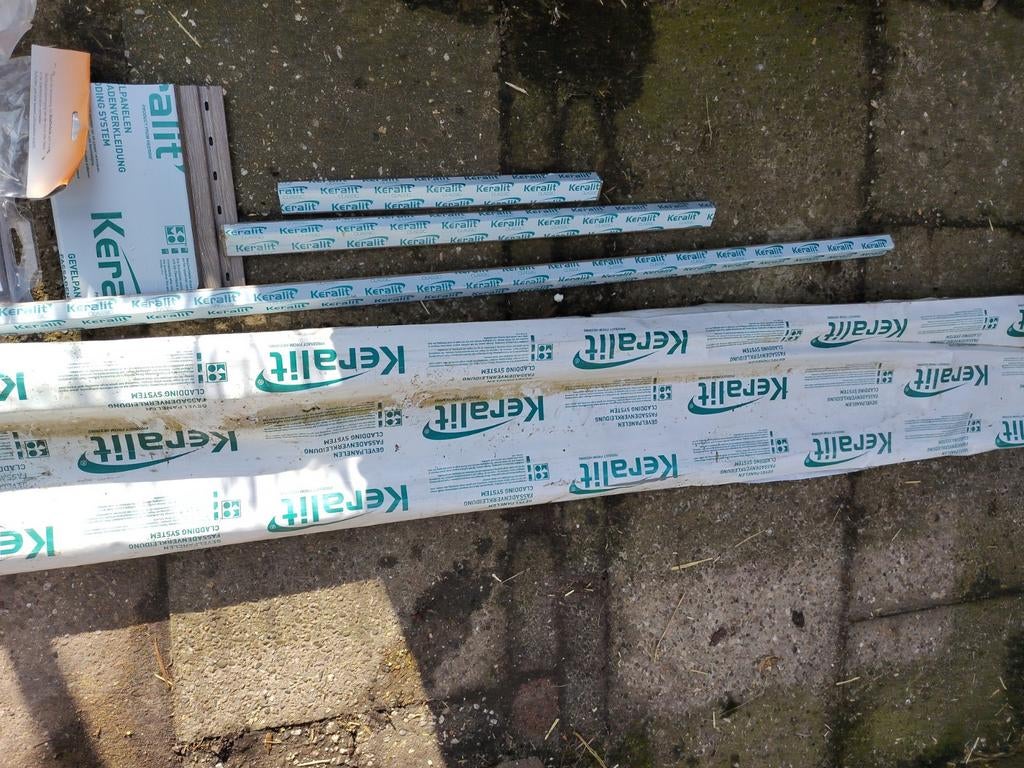 Keralit grijs eiken 2 sponningdelen 6m, Ophalen, Nieuw