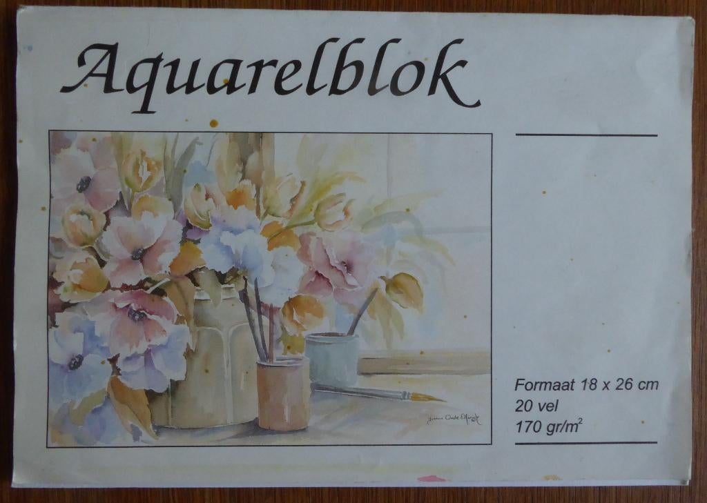 Aquarelblok formaat 18 x 26 cm. 20 vel 170 gr/m2, Ophalen of Verzenden, Zo goed als nieuw