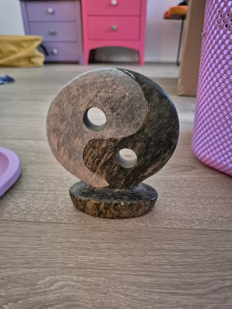Stenen Ying&Yang beeld, Ophalen of Verzenden, Gebruikt, Overige typen