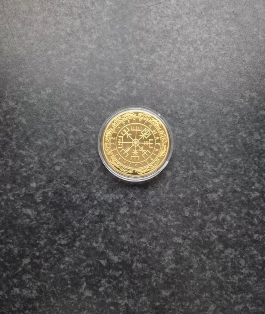 Viking Nordic souvenir kompas coin / munt., Ophalen of Verzenden, Buitenland, Munten