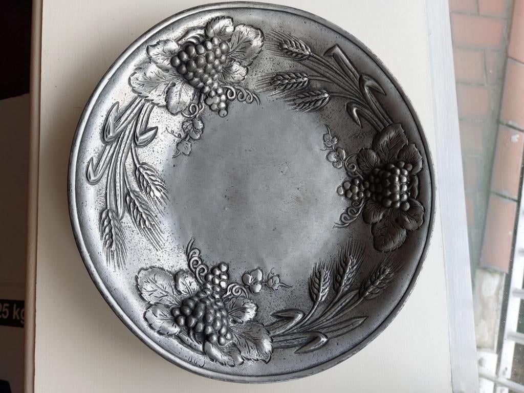 Prachtige tinnen schaal, Ophalen of Verzenden, Noord-Amerika