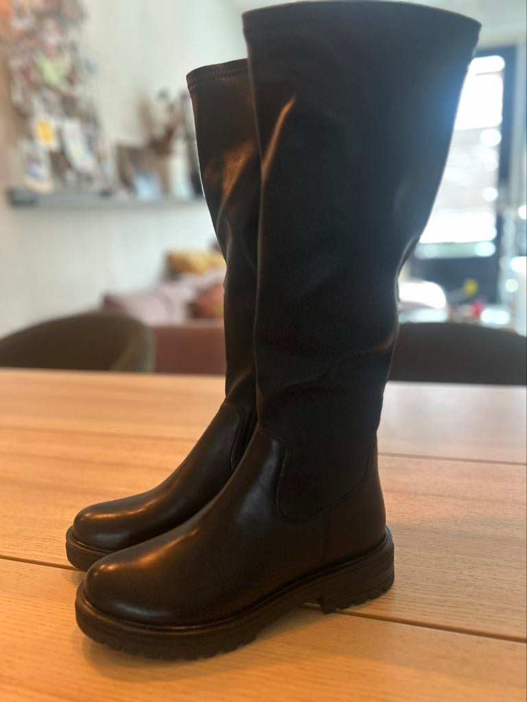 Manfield laarzen mt 40 zwart stretch, Kleding | Dames, Schoenen, Ophalen of Verzenden, Nieuw, Zwart, Hoge laarzen
