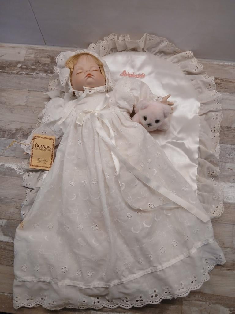 Goldina Slaappop Stefhanie, Ophalen of Verzenden, Zo goed als nieuw, Pop, Levensecht of Reborn