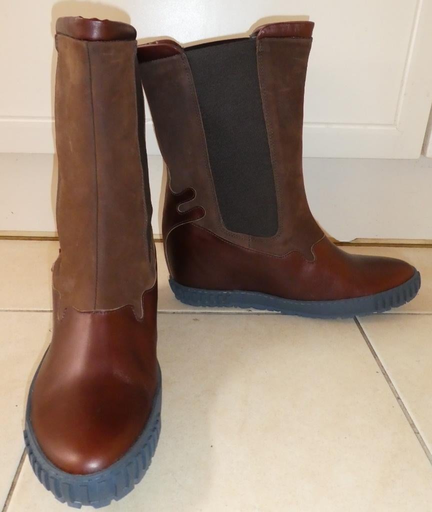 NIEUW Jan Jansen laarzen maat 42 dames sleehak bruintinten, Kleding | Dames, Schoenen, Hoge laarzen, Bruin, Verzenden, Nieuw