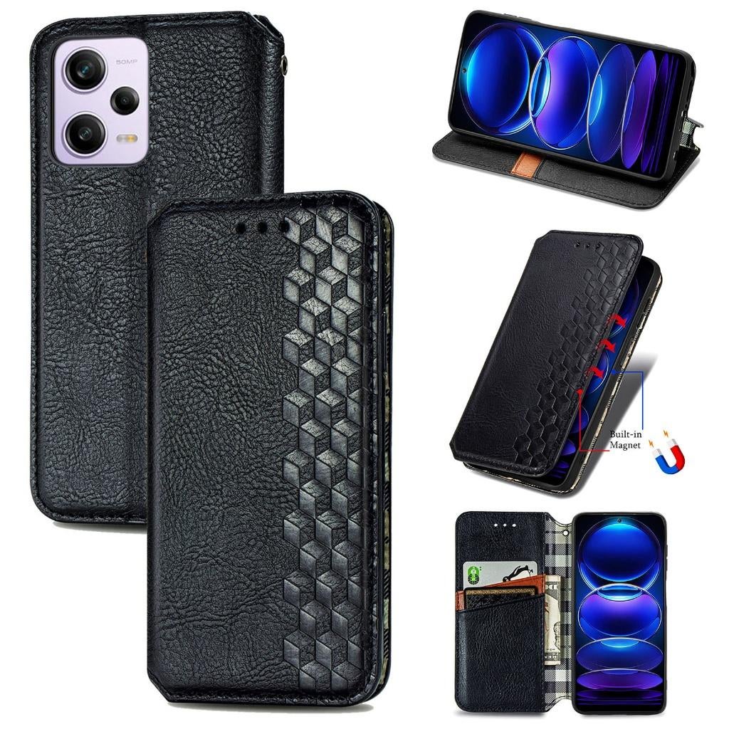 Luxe PU Lederen Wallet Case Set voor Poco X5 Pro 5G _ Zwart, Verzenden, Nieuw, Hoesje of Tasje