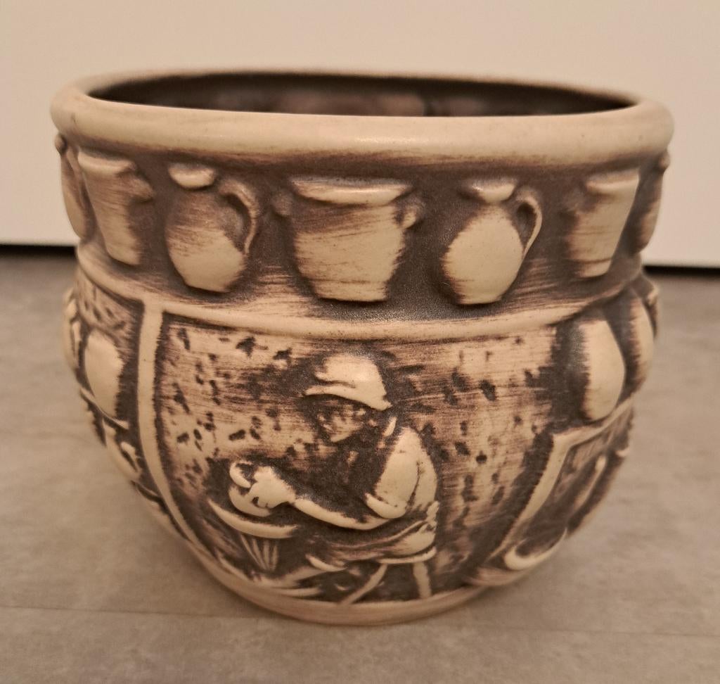 West-Germany vintage bloempot Knodgen, Rond, Ophalen of Verzenden, Zo goed als nieuw, Aardewerk