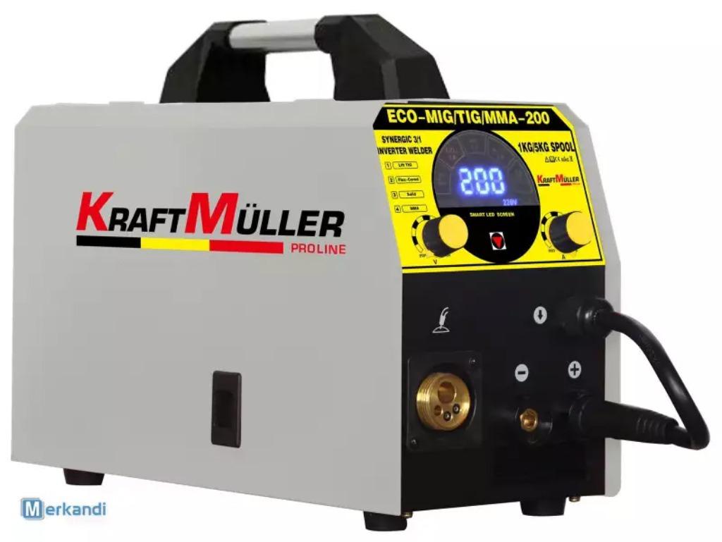 Kraft Müller Lasapparaat automaat ECO-MIG/TIG/MMA-200, Ophalen of Verzenden, Nieuw