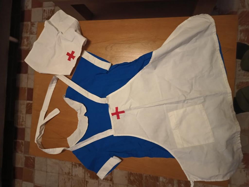 Zuster verkleedkleding verpleegster  jurk short hoofddoekje, Ophalen of Verzenden, Gebruikt, Meisje