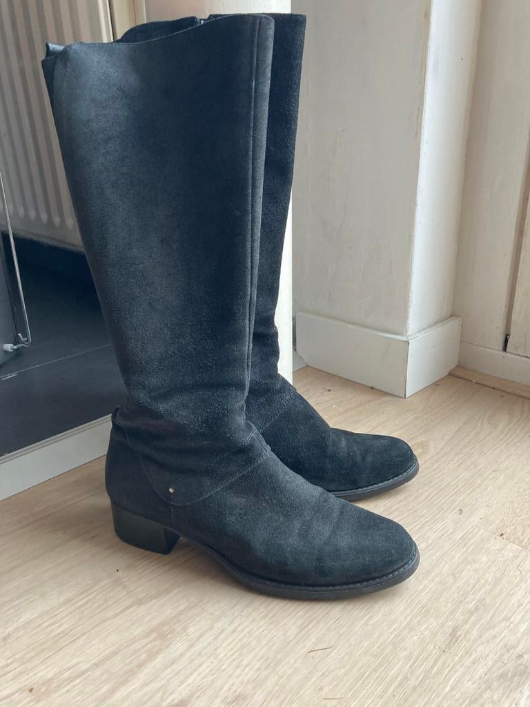 Suede laarzen 39, Kleding | Dames, Schoenen, Hoge laarzen, Zwart, Ophalen of Verzenden, Zo goed als nieuw
