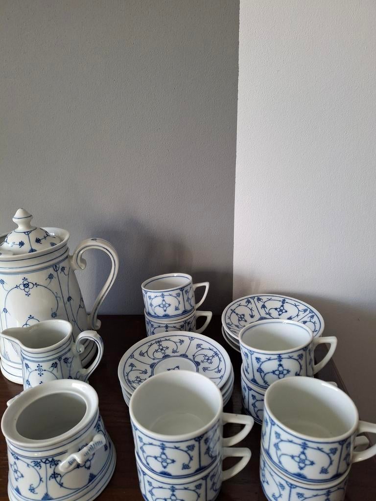Vintage Blauw Bloempatroon Servies Jaeger. Eisebergg, Ophalen of Verzenden